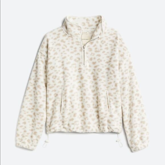 StitchFix Thread & Supply Leopard Half-Zip Jacket - Picture 1 of 7